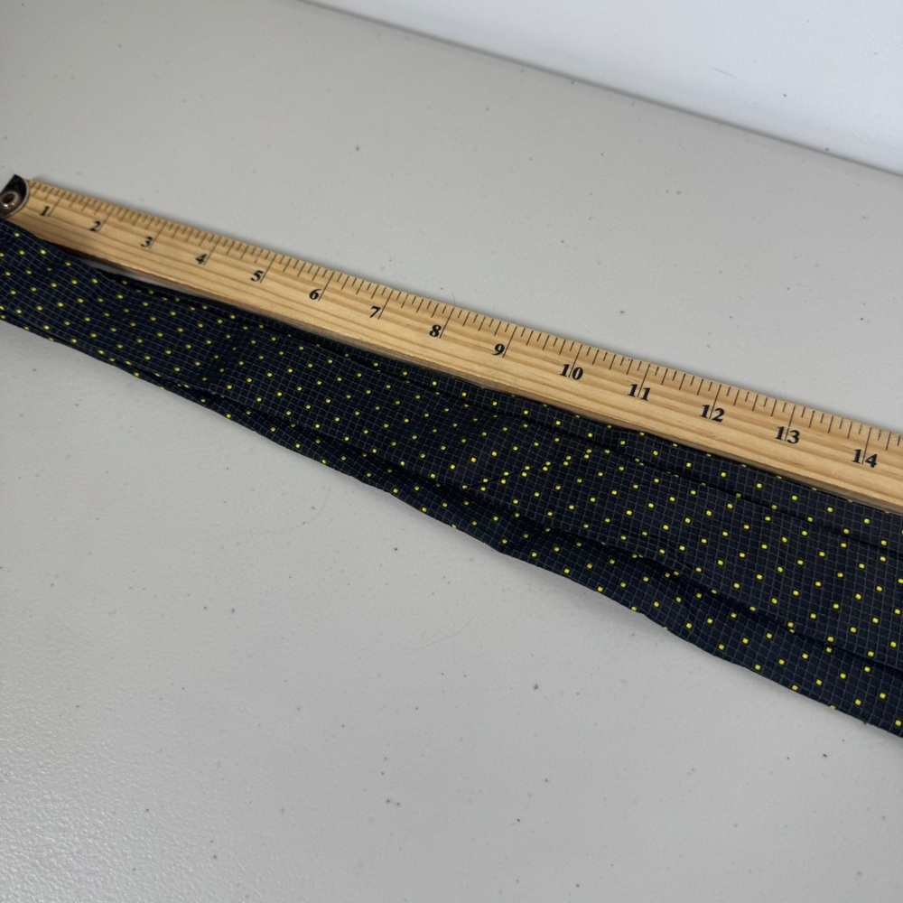 Gucci Silk Tie Gray Yellow Micro Dot Pattern Designer Luxury Necktie - Picture 10 of 16